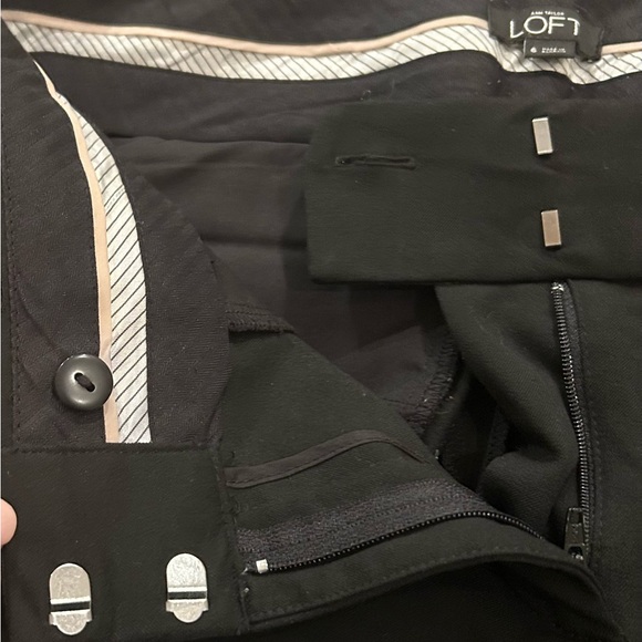 LOFT Black Marisa Trouser Boot Cut Pants Size 6 Style 347472 - Picture 12 of 14